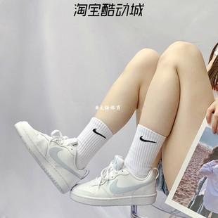 BQ5448 Low纯白淡蓝钩女低帮休闲板鞋 118 Borough Nike耐克Court