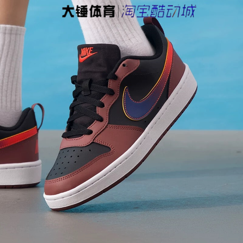 Nike/耐克Court Borough黑红舒适轻便百搭女鞋休闲板鞋IO6965-002