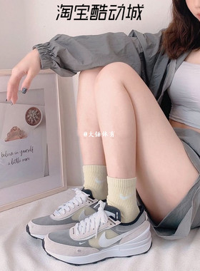 Nike/耐克WaffleOne白灰女小sacai休闲运动华夫鞋跑鞋 DC0481-100