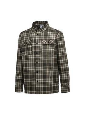 彪马/Puma Big Sean 大Logo印花格子长袖衬衫男款军绿色577035-01