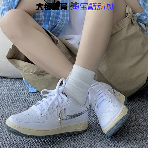 Nike/耐克Air Force 1 AF1复古灰白低帮运动休闲板鞋 DX1657-100