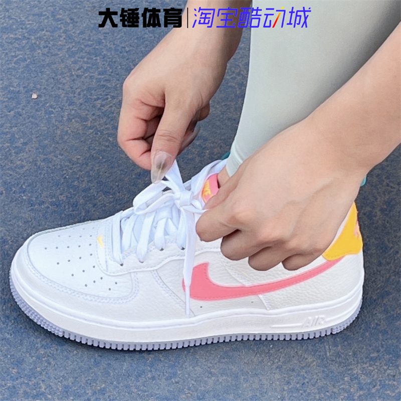 Nike/耐克Air Force 1LowAF1女白粉休闲运动低帮板鞋 DV7762-100 运动鞋new 板鞋 原图主图