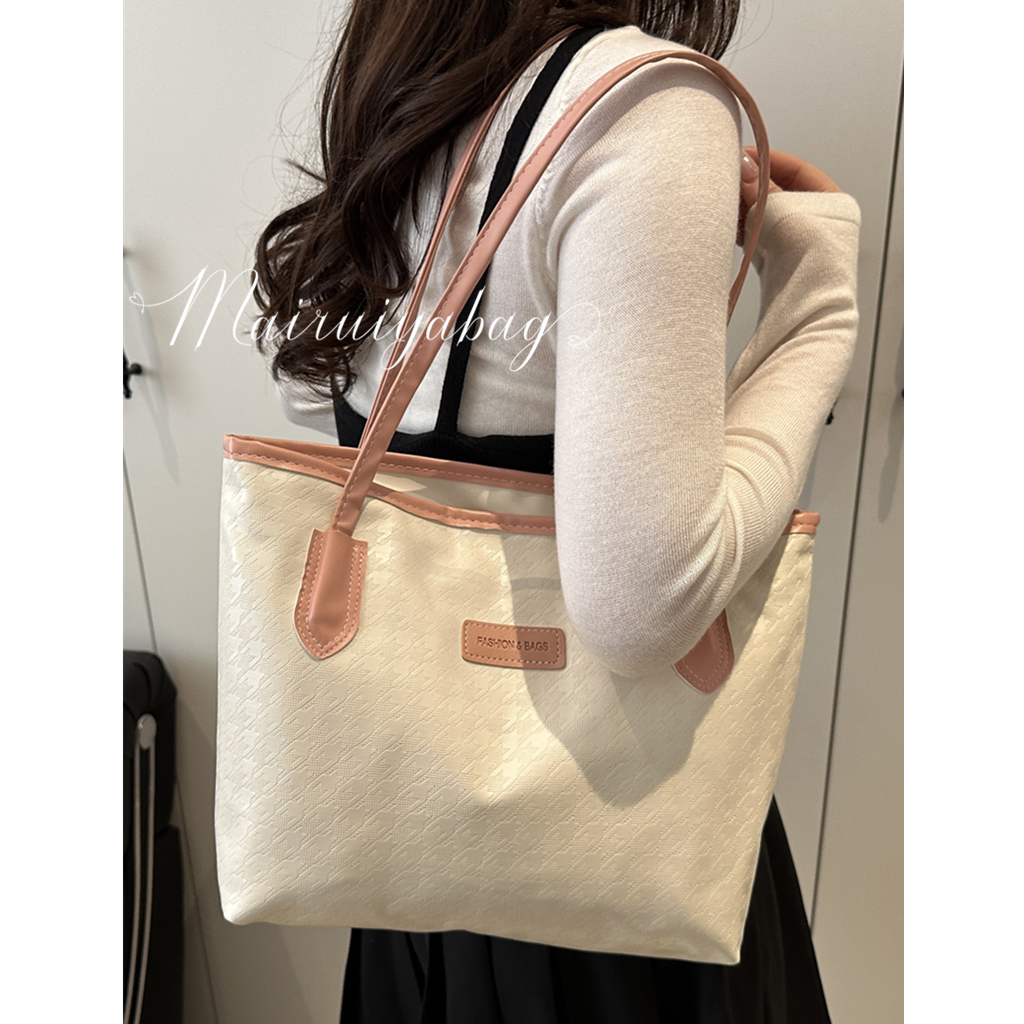 大学生上课高级感小众大容量上班通勤托特包包女士2025新款单肩包