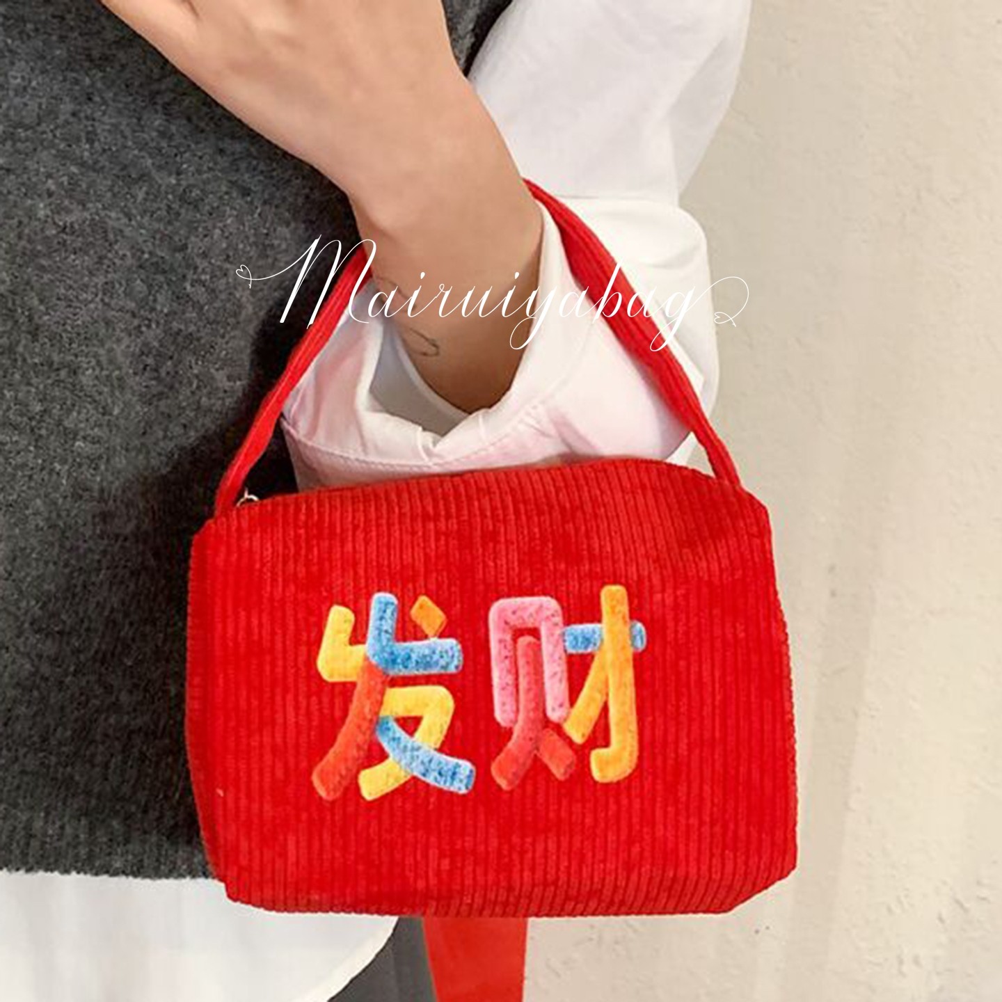 个性马年送福红色手拎包2026春季新款可爱帆布手提袋节日年会礼品,箱包皮具/热销女包/男包,通用款女包,淘宝优惠券,粉丝福利购,淘宝优惠卷