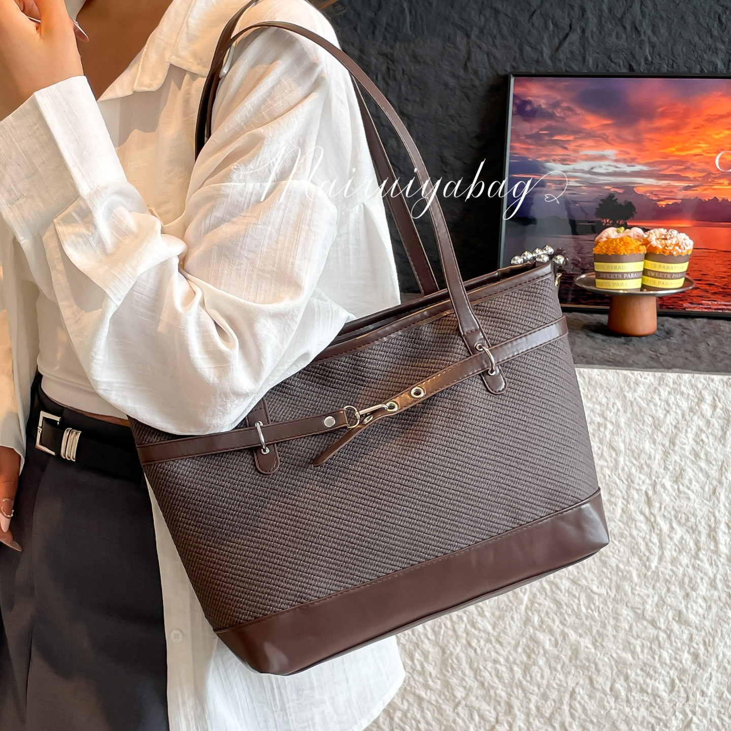 休闲大容量外出上班通勤托特包