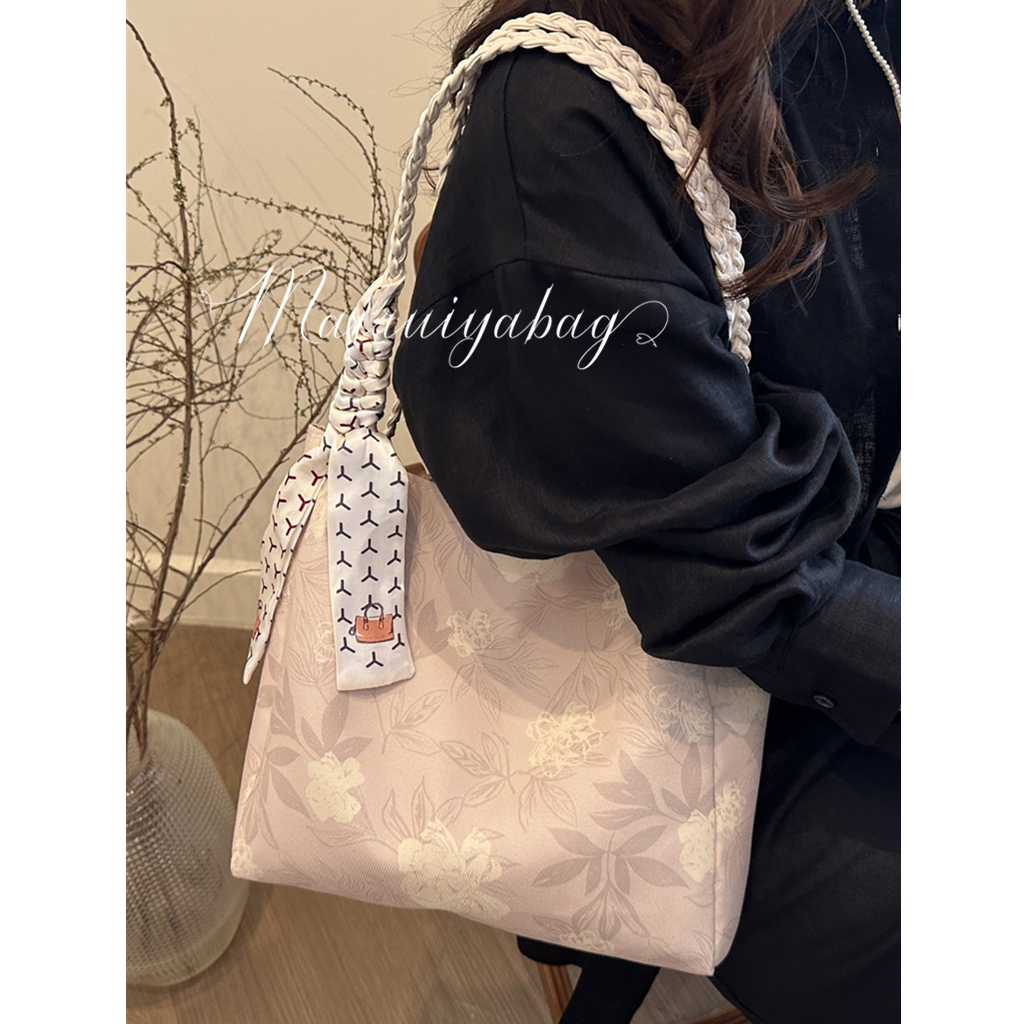 新中式国风花朵百搭小清新托特包