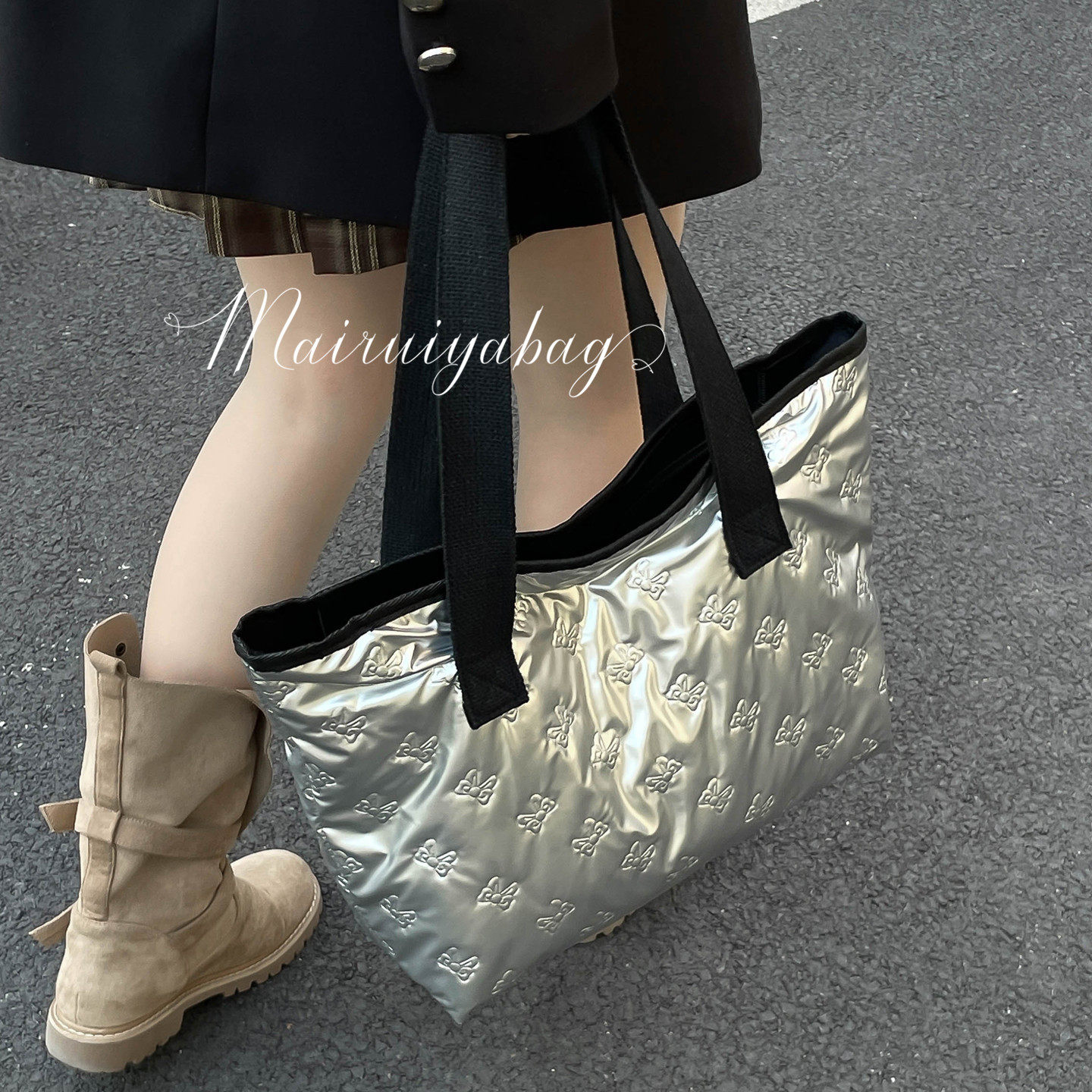 秋冬大容量棉服包包女2025新款单肩上课通勤包小众休闲百搭托特包,箱包皮具/热销女包/男包,托特包,淘宝优惠券,粉丝福利购,淘宝优惠卷