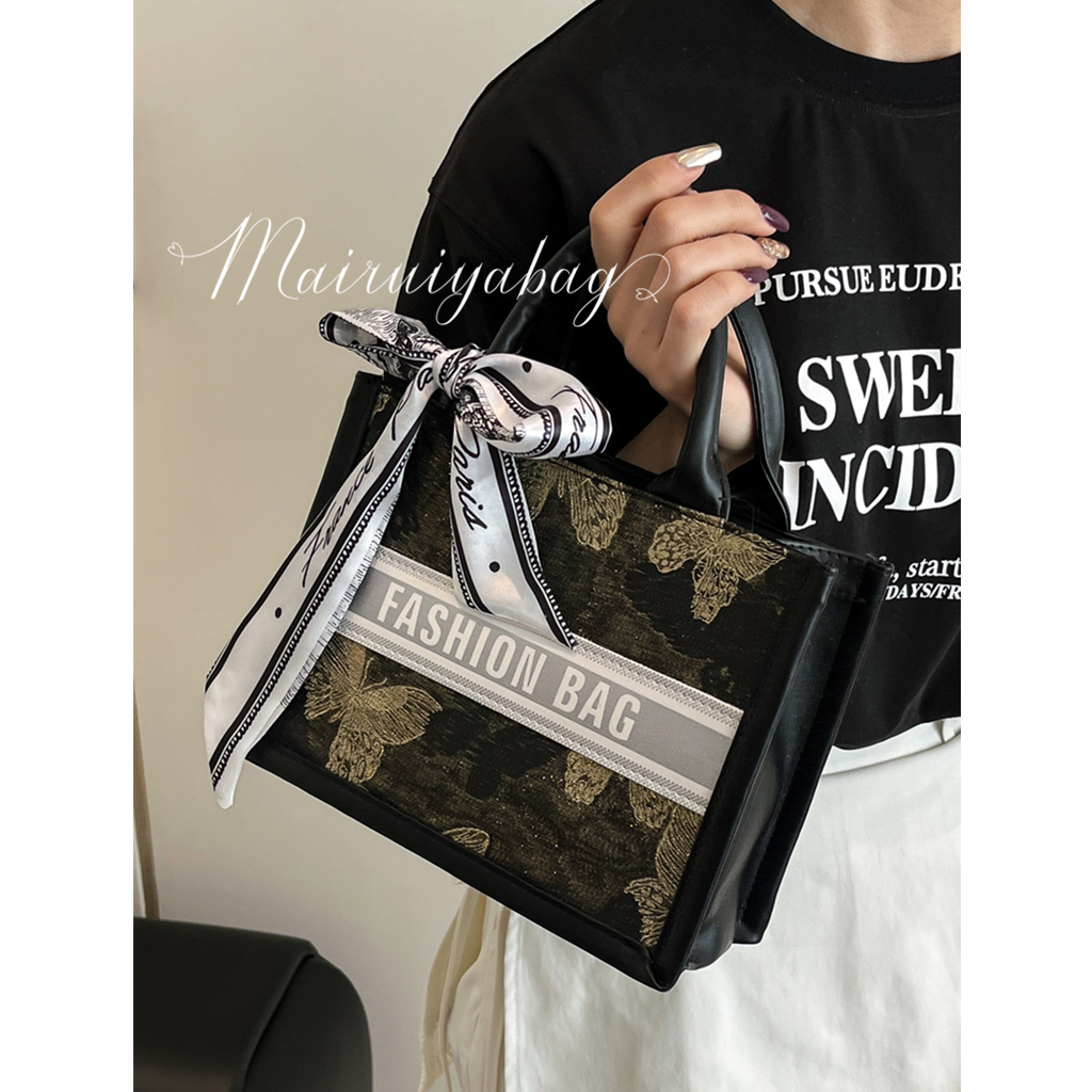 新中式刺绣帆布手提购物袋托特包