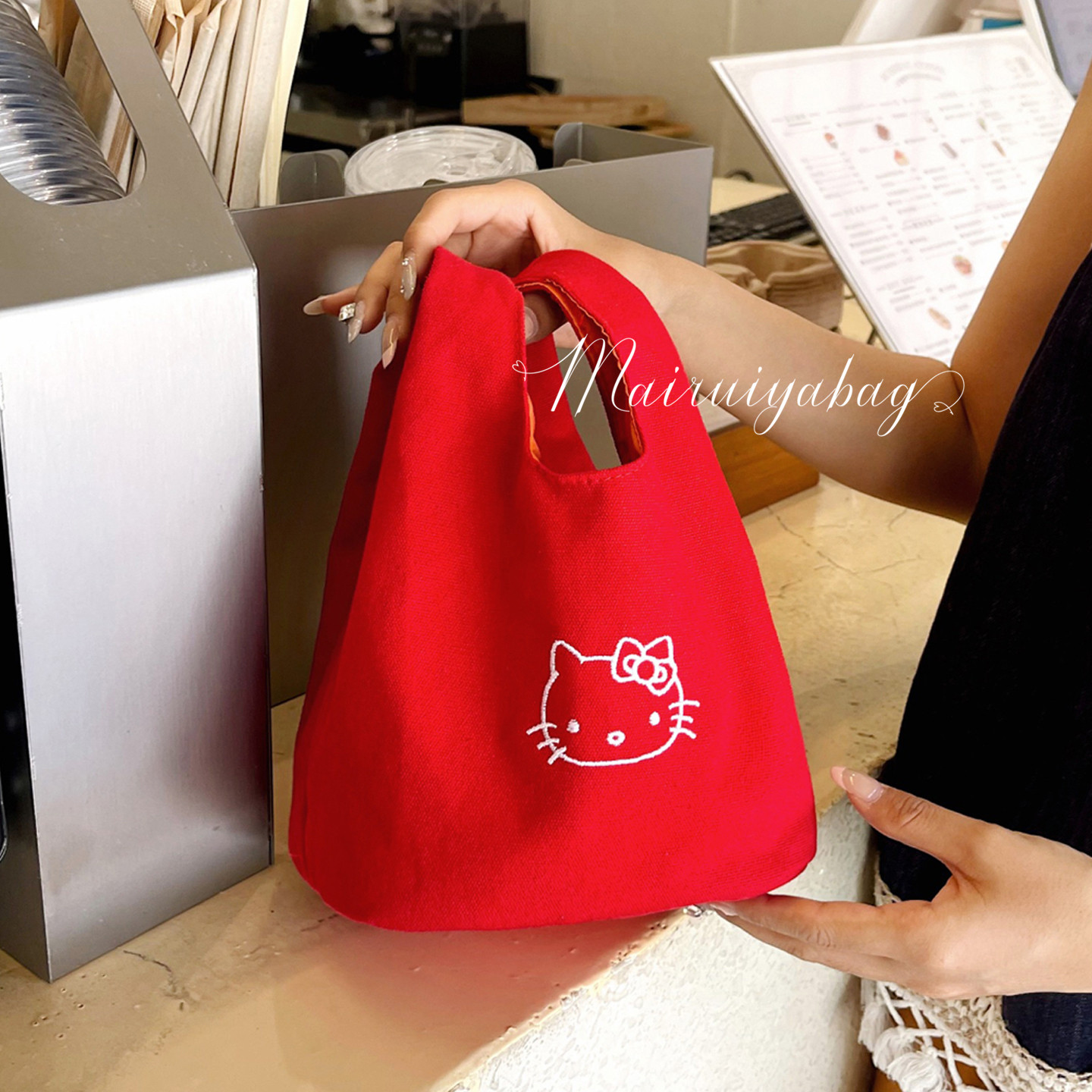 手提杂物帆布大容量小拎包