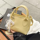 斜挎包女包2025新款 夏天百搭超火小包包单肩包今年流行珍珠水桶包