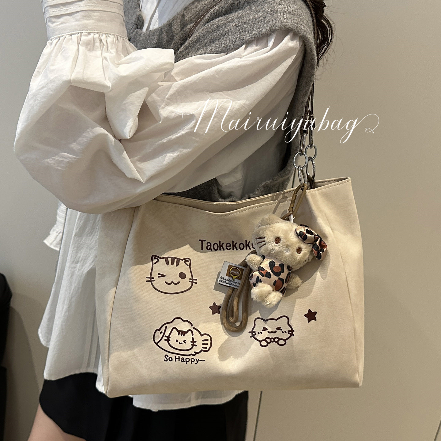 大容量小众百搭通勤上班托特包