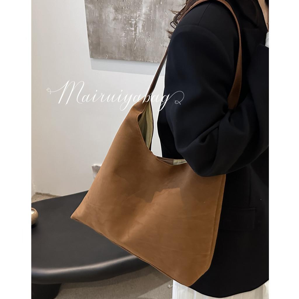 麦瑞雅复古磨砂高级感通勤托特包