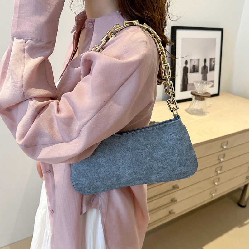 麦瑞雅时尚质感链条单肩腋下包