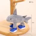 12cm Light Gray Three-Legged Shark Pendant