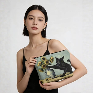 时尚简约耐用帆布旅行收纳神器袋设计感化妆拉链便携实用整理小包