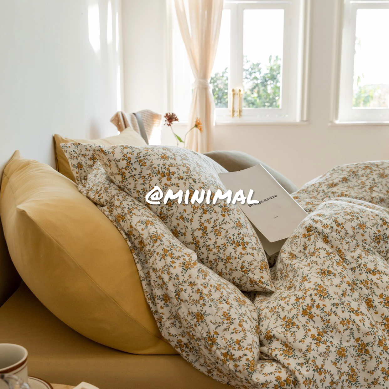 Floral Knitted Cotton Bedding: 100% Cotton Liberty Set - Taobao product photo 2