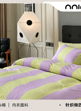 Minimal Concept【芋泥青提】春夏小众撞色复古条纹针织ins四件套