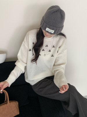 全羊毛 2025秋冬新款韩版宽松显瘦圆领套头毛衣女百搭针织衫上衣