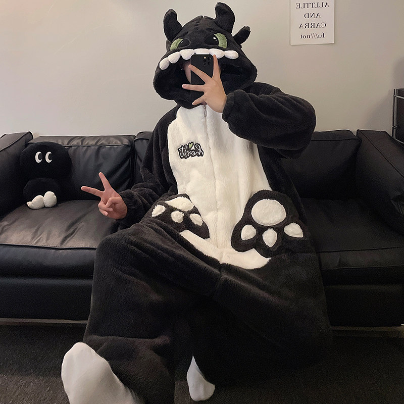 冬季珊瑚绒青少年连体睡衣