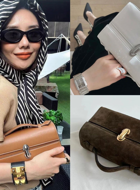 小众savette同款手提包手拎小方包法式简约真牛皮包高级感手拿包