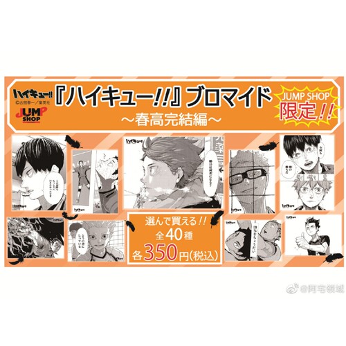 日谷现货 排球少年 jump shop 限定 JS 相卡生写 春高完结编 日版