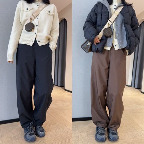 WTHEONE柜Octa八爪纤维锁温保暖防水防风户外休闲高腰阔腿裤女冬