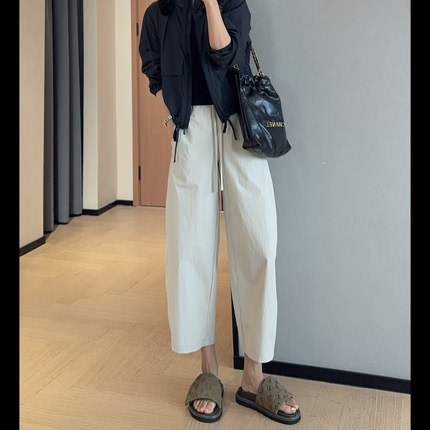 WTHEONE夏季神裤轻量化防晒速干弯刀裤轻薄九分休闲裤女小个子新