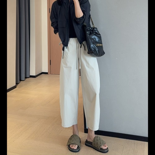 WTHEONE夏季神裤轻量化防晒速干弯刀裤轻薄九分休闲裤女小个子新