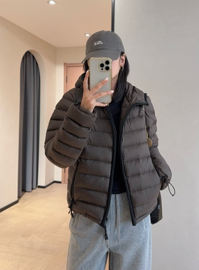WTHEONE火爆款三星95鹅绒服外套三防短款排骨连帽羽绒服女2025冬