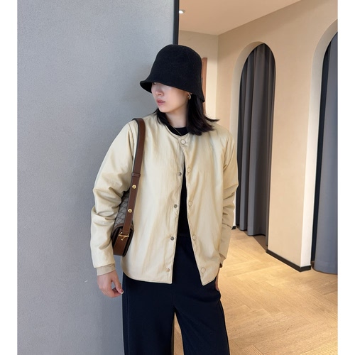 泡芙保暖轻盈蚕丝羊毛棉棉服外套