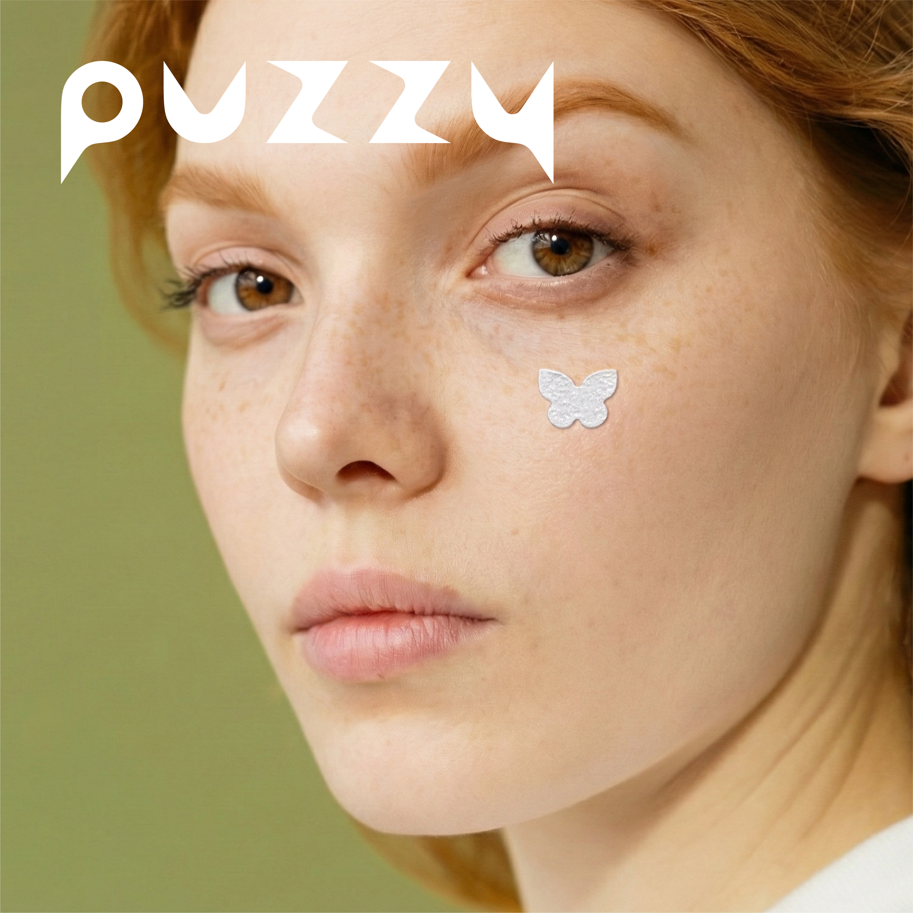 Puzzy银色蝴蝶痘痘贴可爱遮瑕遮盖痘印隔离消痘可上妆32粒/盒
