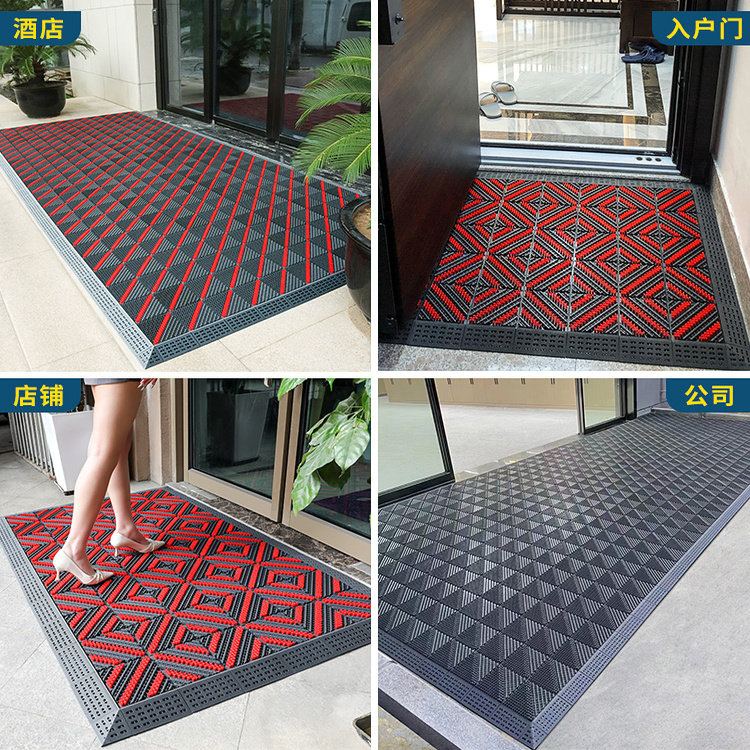 室外防滑进门入户门地垫脚垫门垫塑料pvc防滑家用大门口防水地毯