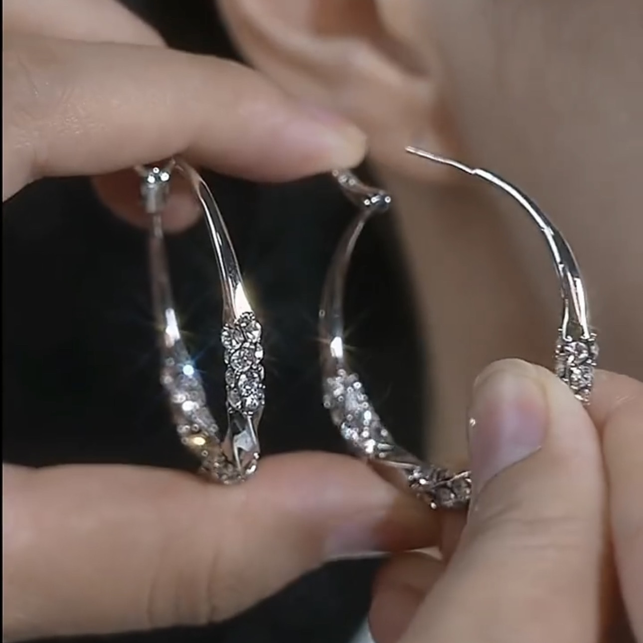 簡約輕奢大圓圈耳環女