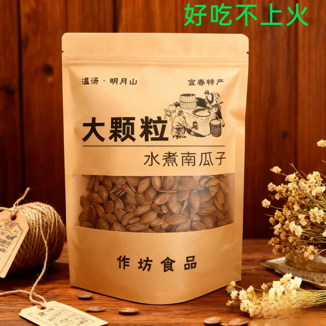 温汤明月山500克南瓜子大片卤味南瓜籽五香炒货水煮零食五香味