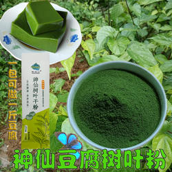 岚皋新鲜神仙豆腐树叶粉食用斑鸠叶观音柴豆腐翡翠绿营养凉粉面