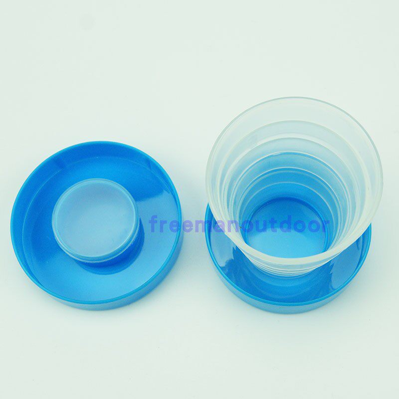 风景户外 塑料伸缩水杯 pp材质 便携耐用塑料杯