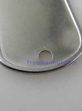 不锈钢狗牌/0.8mm加厚/金属牌/卷边抛光/身份牌/dog tag