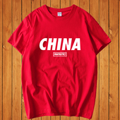 新款 男士 套头短袖 2020网红t恤男夏季 男潮牌宽松潮流休闲圆领半袖