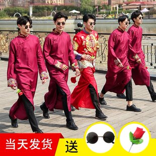 結婚兄弟團衣服中式 伴郎服婚禮結 男男生伴郎服伴郎服個性 接親服裝