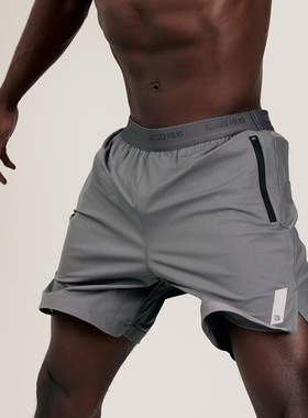 Blessed Folks25新款速干透气轻薄橡筋腰围弹力男女同款运动短裤