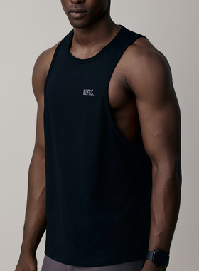 BlessedFolks25夏logo运动健身透气速干轻薄美式宽松大袖口男背心