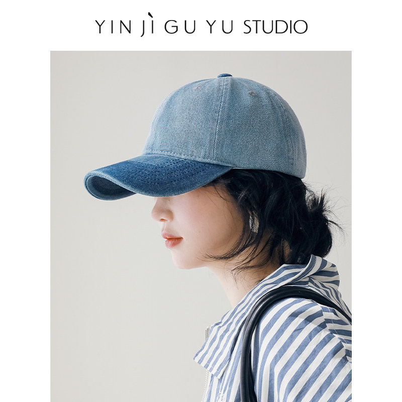 印计谷羽 美式复古棒球帽女2026年春夏百搭鸭舌帽防晒显脸小帽子