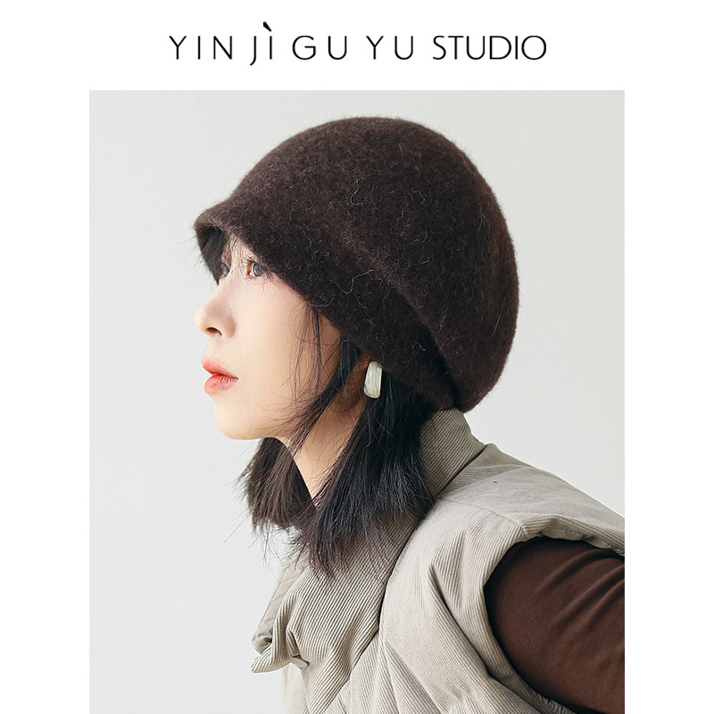 印计谷羽原创设计堆堆羊毛套头帽女冬保暖羊驼毛护耳针织包头帽子,服饰配件/皮带/帽子/围巾,帽子,淘宝优惠券,粉丝福利购,淘宝优惠卷