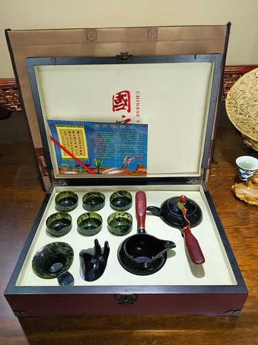 正品酒泉夜光杯十七年实体老店厂家直销中号平碗杯公道杯十件套