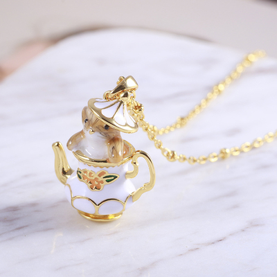 BILLSKINNER女茶壶小老鼠项链