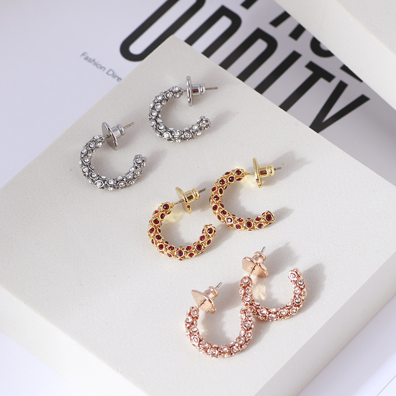 欧美风镶嵌满钻礼物耳环