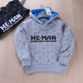 字母印花长袖 外贸工厂尾货美式 休闲风连帽卫衣男童春秋装 上衣儿童