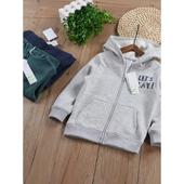 尾货外贸到欧美童装 中小童60 80棉带帽拉链春秋男童女童薄绒外套