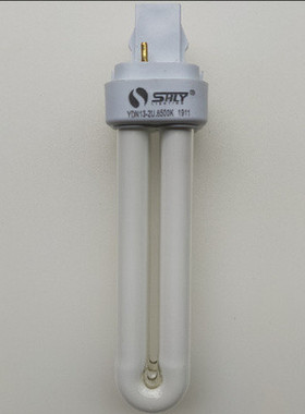 YDN132U6500k节能灯管上海绿能13w三基色单端荧光灯插拔式2针