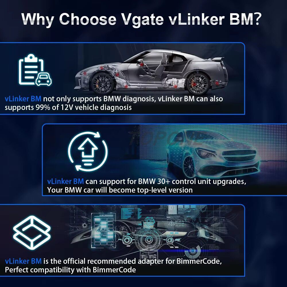 Vgate vLinker BM+ OBD2 Scanner for BMW Mini Coding - Product image 5